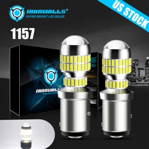 1157 1156 LED White Ultra Bright Brake Tail Stop Light Reverse Parking Bulbs 6K - Picture 1 of 12