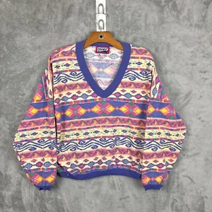 VTG 90s Casual News By Ronnie Aztec Southwestern Pattern Oversized Shirt Women M - Picture 1 of 8