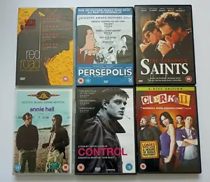 Lot x 6 DVD's Control Annie Hall Clerks 2 Red Road Boondock Saints Persepolis - Imagen 1 de 6