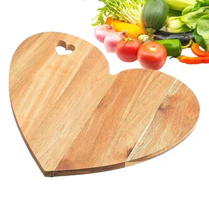 Heart Shaped Cutting Board Valentine's Day Charcuterie Wooden Bread Tray - Picture 1 of 12