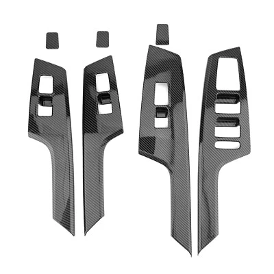 RHD Carbon Fibre ABS Window Lift Switch Panel Cover Trim for Kia EV6 2021-2025 - Image 1 of 4