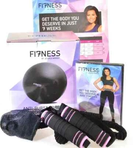 Fi7ness por Jessica Wright Completo 7 Semanas En Casa Fitness Kit de Entrenamiento, Pelota de Gimnasio - Imagen 1 de 6