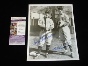 Riggs Stephenson & Babe Herman Chicago CUBS Signed 8x10 B&W Photo JSA