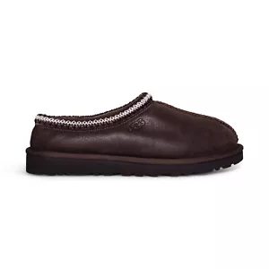 UGG TASMAN DISTRESSED BURNT CEDAR SUEDE SHEEPSKIN MEN'S SLIPPERS SIZE US 8 NEW - Picture 1 of 5
