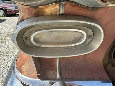 1958 Pontiac Star Chief Driver Left Chrome Reverse Lamp Fuel Door Bezel Housing - Image 1 of 4