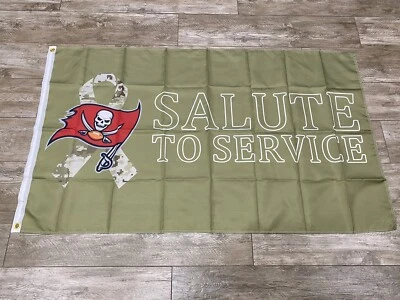 Tampa Bay Buccaneers Salute To Service 3x5 Bandera Campeones del Super Bowl Tom Brady Foto 1 de 3