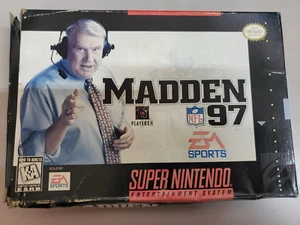 Madden NFL 97 (Super Nintendo , 1996) In Box No Manual Tested Cleaned - Picture 1 of 4