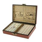 Vintage   Chinese Mah-Jong White 144 Tiles Set with Retro Mahjong Case