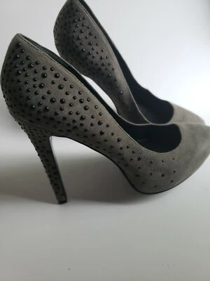 Zapatos de salón Adrianna Papell para mujer de cuero gris fiesta informales con plataforma S/6M Foto 1 de 4