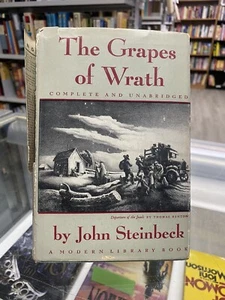 The Grapes of Wrath Steinbeck Modern Library 148 HCDJ 1939 Vintage Book - Picture 1 of 5