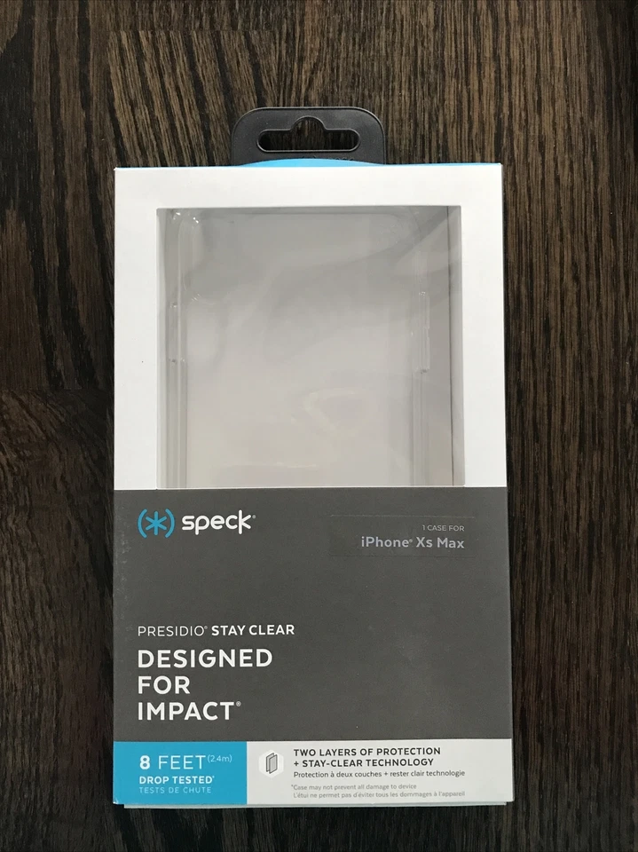 Speck 8ft Drop Protection Presidio Stay Clear Case for iPhone XS Max