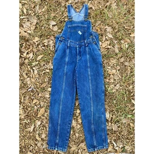 Vintage 80/90's Guess Kids Girls Denim Jean Overalls Size 10 - Picture 1 of 8