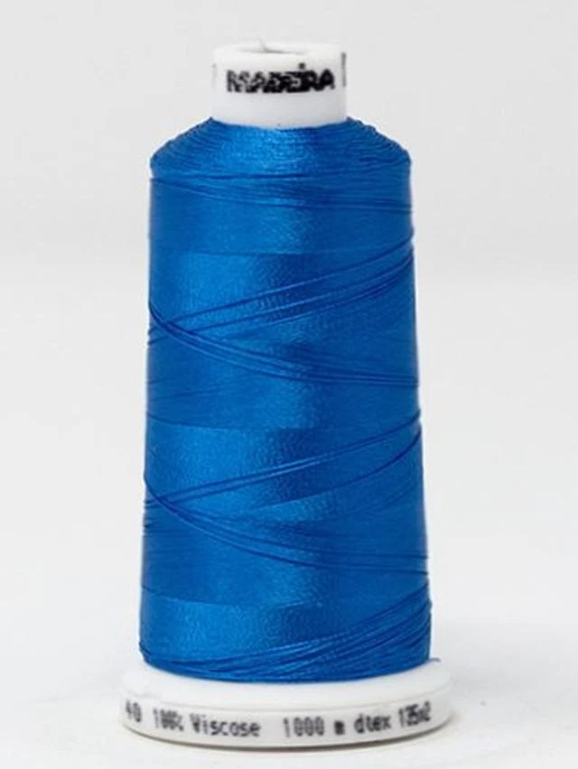 Madeira Classic Rayon 40, #1497 PEACOCK BLUE 1000m Embroidery Thread - Image 1 of 1