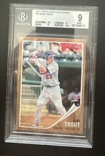 MIKE TROUT 2011 Topps Heritage Minors #44 Arkansas Travelers. Beckett BGS 9 MINT