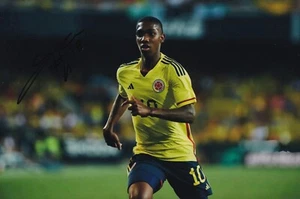 Football - Yaser Asprilla - Hand Signed 12x8 Inch Photograph - Colombia - COA - Picture 1 of 1