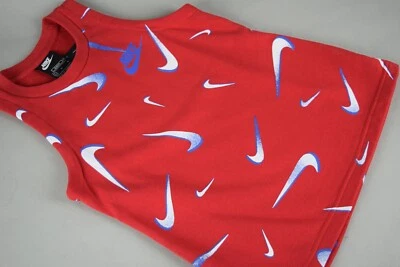 NWT! Youth Girls Nike Slim Fit Swoosh Terry Tank Top Red sz M-L DA1404 657 - Image 1 of 4