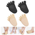 2 Pairs Half Soles Toe Socks Ladies High Sandals for Women Absorb Sweat