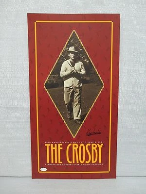 Подписанная литография Кена Вентури с автографом The Crosby Bernuda Run Counrty Club NC JSA - Изображение 1 из 4