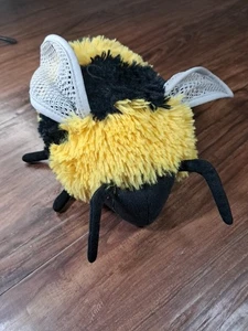 Ikea Bee Plush Skogsduva 8 1/4" Bumblebee Black Yellow Gray Stuffed 405.769.10 - Picture 1 of 5
