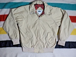 VTG 80s REI GTX Goretex Beige Plaid Lined Nylon Outdoor Bomber Jacket Mens M - Picture 1 of 9