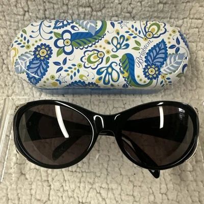 Gafas de sol Brighton Brazoria A11423-120 monturas negras y plateadas lentes marrones  Foto 1 de 4