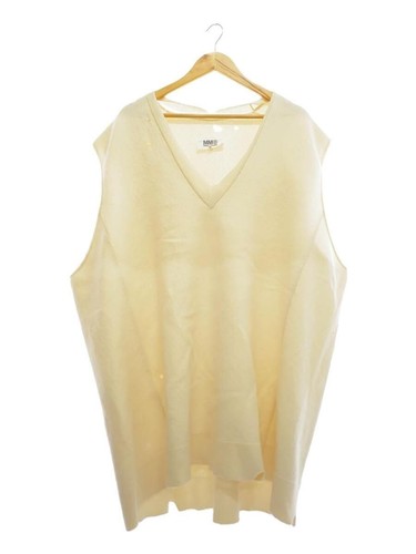 MAISON MARGIELA MM6 Gilet Ba jin Lana Mini Abito Maglia (Spessa) S Colore Panna