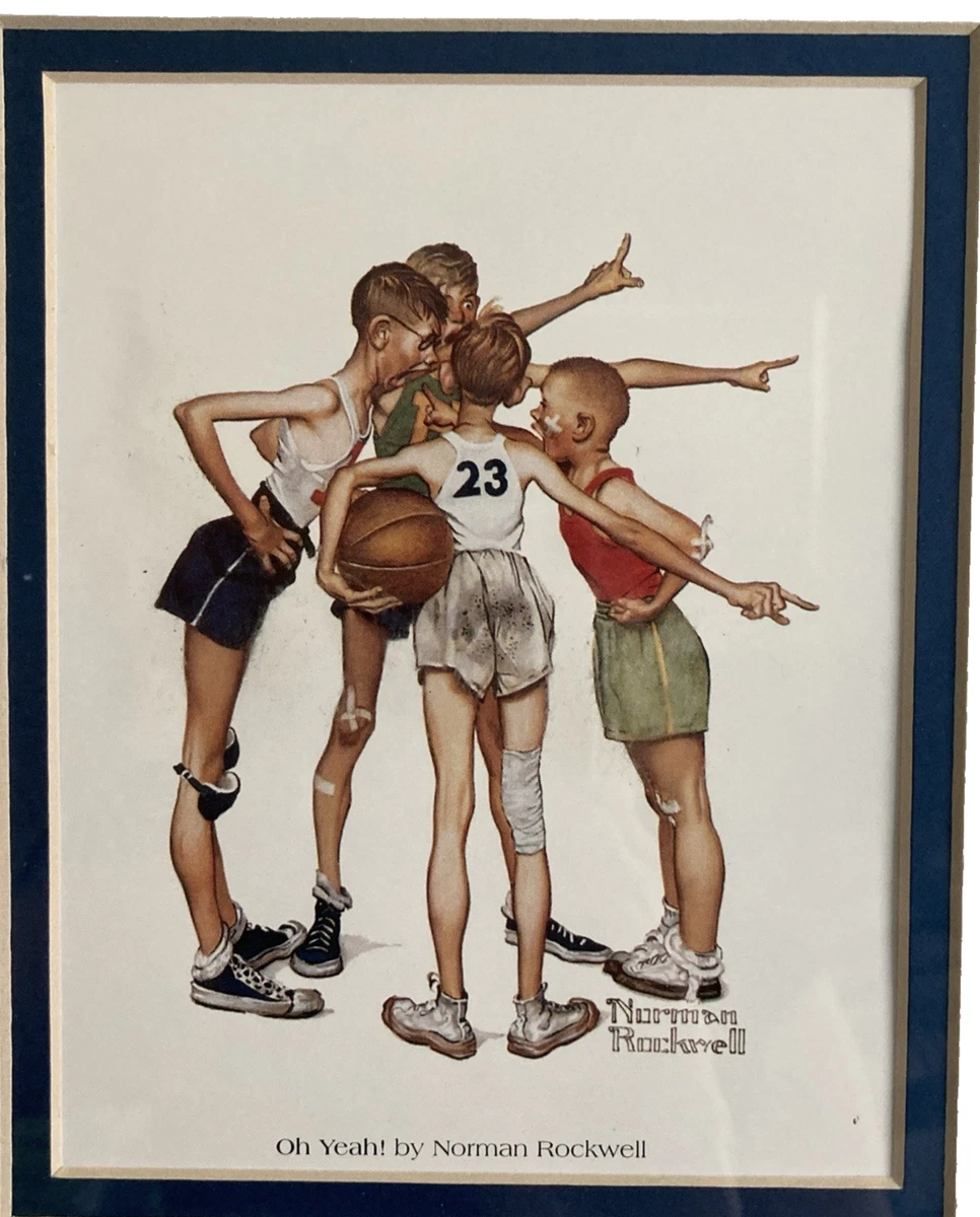 Norman Rockwell 野球印刷物 199/250 Norman Rockwell 野球印刷物 199/250 Norman Rockwell 棒球艺术印刷品