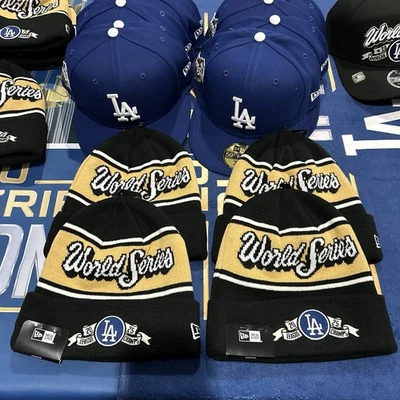 New Era 2025 Los Angeles Dodgers Beanie Locker Room Knit  World Series 25 NLCS - Image 1 of 4