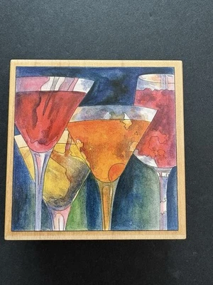 Штампы Happen смешанные коктейли мартини стеклянный резиновый штамп 60045 Wild Apple Clark - Изображение 1 из 4