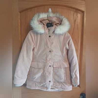 Michael Kors Girls Puffer Jacket Zip Up Hooded Pink Size 10/12 - Image 1 of 4