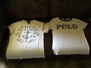 Lot Of 2 Polo Ralph Lauren Polo Short Sleeve Shirts Size Boys M, 10-12 Beach 🏖️ - Picture 1 of 5