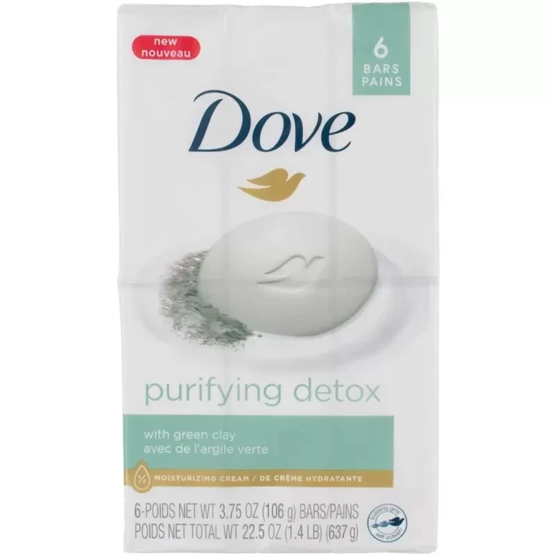 8 X Dove Purifying Detox W Green Clay Beauty Bar Soap 3.75 Oz 4 Ct Each (8 Pack)