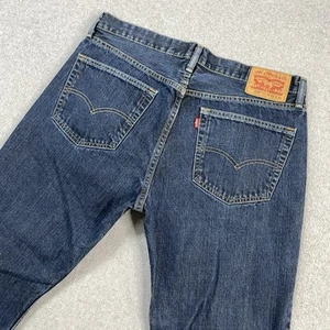Levis 559 Jeans Men 36x30 Relaxed Denim Dark Wash Cotton Faded Western Casual - Picture 1 of 19