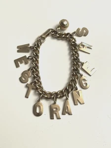Vintage West Orange NJ High School Gold Tone Charm Bracelet w/Basketball EUC! - Picture 1 of 6