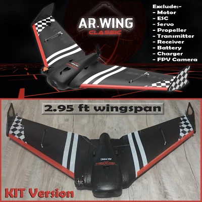 RC Airplane KIT FPV Stealth Aircraft High Speed DIY Racing Plane Flight Wingspan - Image 1 of 4