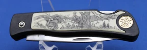 Smith & Wesson Vintage Scrimshaw Knife - Wild Turkey- USA - Picture 1 of 6