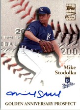 2001 Topps Golden Anniversary Autographs Baseball Card #GAAMJS Mike Stodolka 