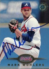 1995 Topps Stadium Club MARK WOHLERS Signed Card autograph AUTO BRAVES