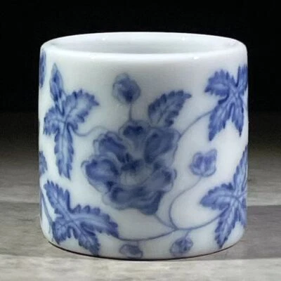 Anillo Artesanal China Porcelana Azul y Blanco Alta Gama Foto 1 de 4