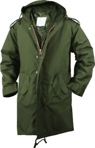 Olive Drab Military Cold Weather M-51 Fishtail Parka Jacket