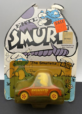 NIP ERTL Vtg. 1982 Smurf Die Cast Metal Car "The Smurfetta" Red VW Beetle Peyo