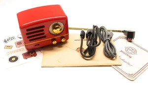 Muzen OTR Rot Metall Tragbarer Bluetooth Lautsprecher Retro Regler Tuner FM Radio - Bild 1 von 4