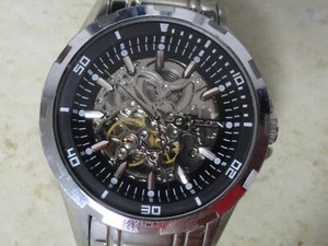 ELGIN Stainless Steel Automatic Skeleton Watch FG8030 138 ELGIN Automatic Watch - Picture 1 of 11