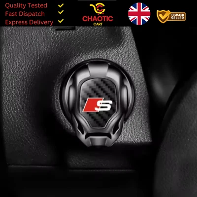 Audi Car Engine Start Stop Button Cover RS S Line Sport Ignition Ring Sticker - Image 1 of 4