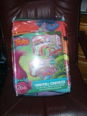 Dreamworks Trolls New in Package Comforter Twin/Full Size Reversible Bedding - Image 1 of 2