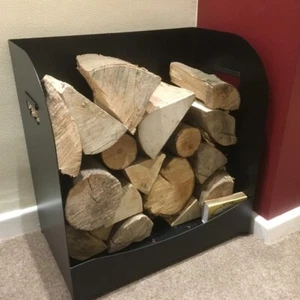 Moderno soporte de tronco de acero tienda de madera chimenea accesorios soporte de troncos almacenamiento - Imagen 1 de 3