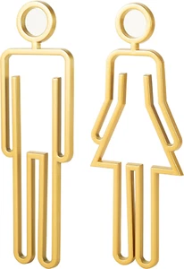 Adhesive Backed Men'S and Women'S Bathroom Sign, Bathroom Door Signs, Restroo... - Picture 1 of 1
