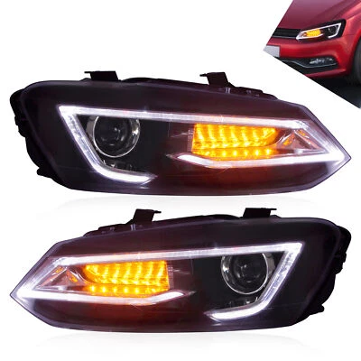 VLAND Volkswagen Polo Hatch 2011-2017 Sequential LED Projector Head Lights Pairs - image 1 of 4