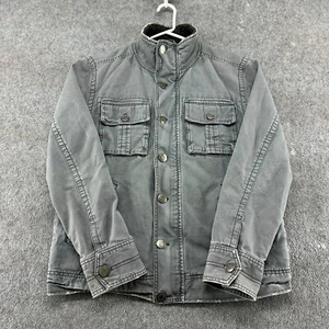Chaqueta Aeropostale DE COLECCIÓN Para Hombre M Gris Franela Forrada Lona Algodón Militar Y2K - Imagen 1 de 22