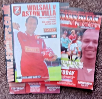 WALSALL PROGRAMMES (10)  NATIONWIDE DIVISION ONE SEASON 2003-2004 P &P INCLUDED - Image 1 of 2